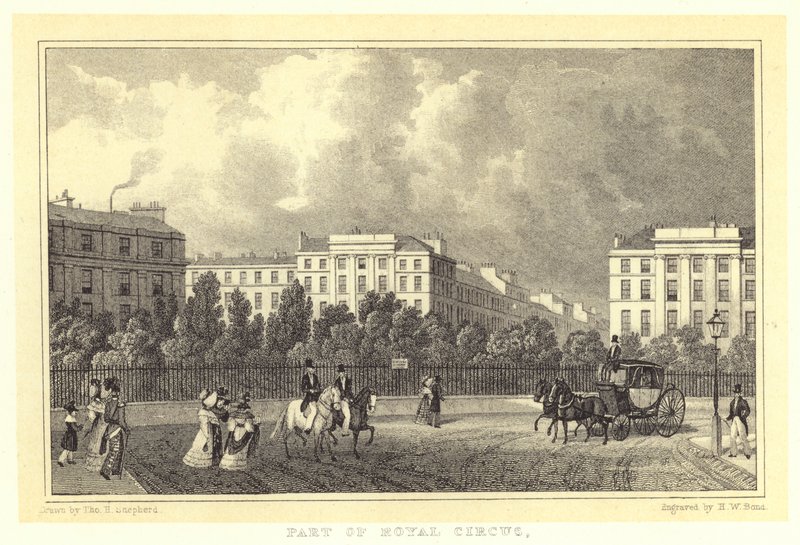 Část Royal Circus (rytina) od Thomas Hosmer (after) Shepherd