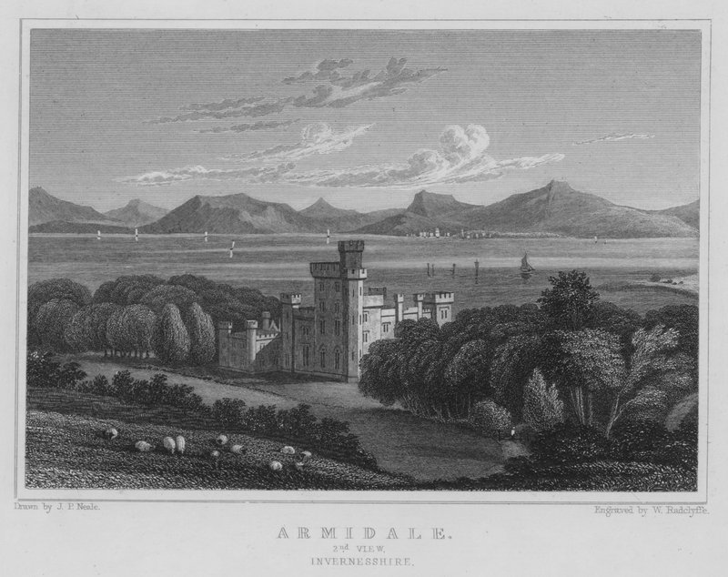 Armidale, 2nd View, Invernessshire (rytina) od Thomas Hosmer Shepherd