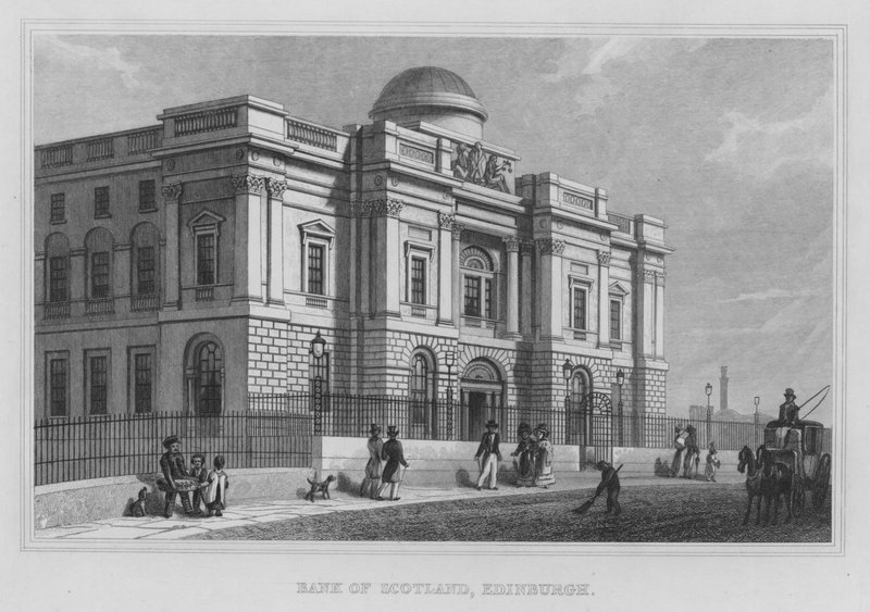 Bank of Scotland, Edinburgh (rytina) od Thomas Hosmer Shepherd
