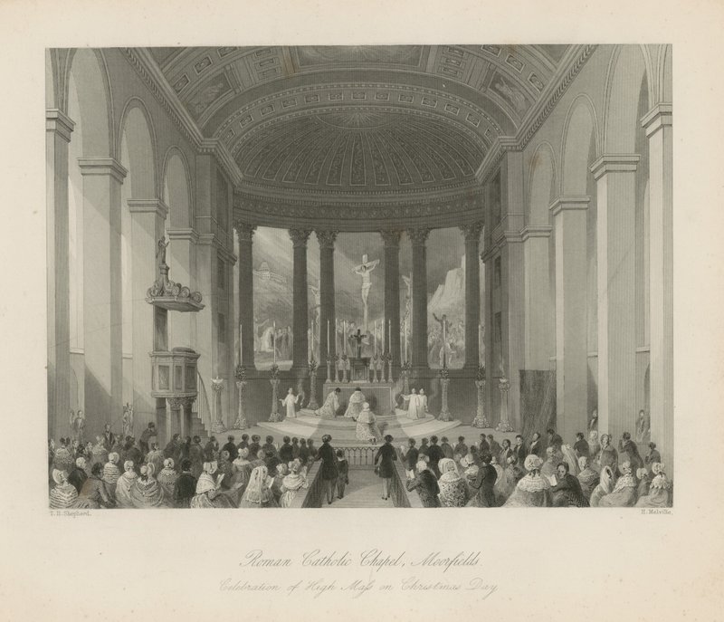 Římskokatolická církev v Moorfields od Thomas Hosmer Shepherd