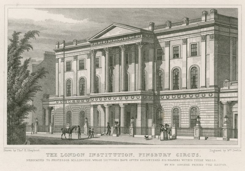Londýnská instituce, Finsbury Circus od Thomas Hosmer Shepherd
