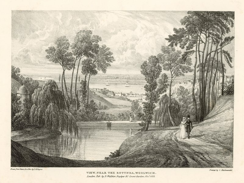 Pohled poblíž rotundy, Woolwich, Londýn od Thomas Mann Baynes