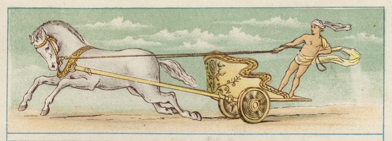 Perseus řídí vůz (barva litho) od Thomas Ralph Spence