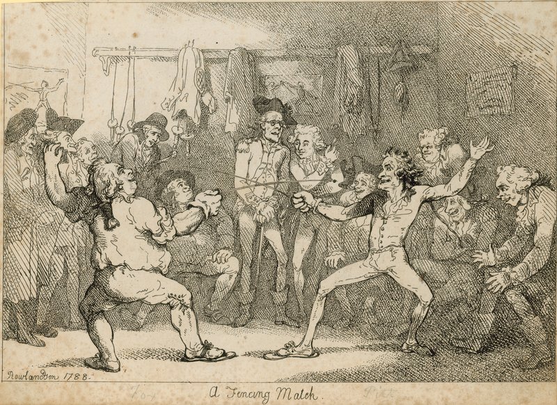 Šermířský zápas od Thomas Rowlandson