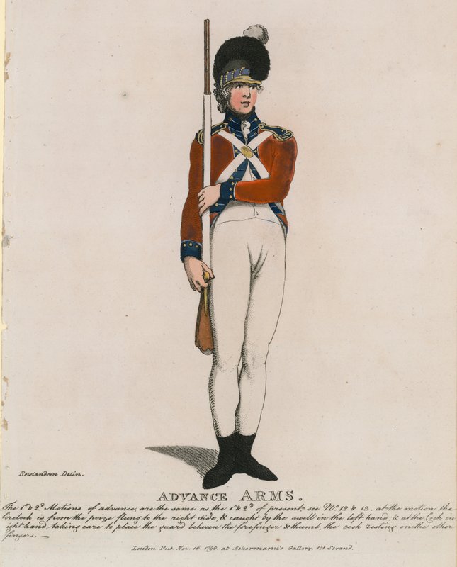 Sdružení Clerkenwell: Advance Arms od Thomas Rowlandson
