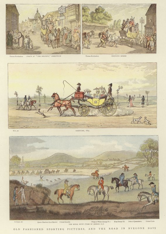 Staromódní sportovní obrázky od Thomas Rowlandson