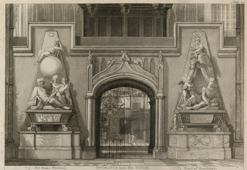 Vstup do sboru, Westminster Abbey, Londýn od Thomas Uwins