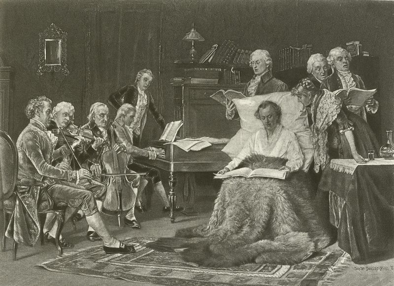 Mozart zpívá své Requiem (hlubotisk) od Thomas W. Shields