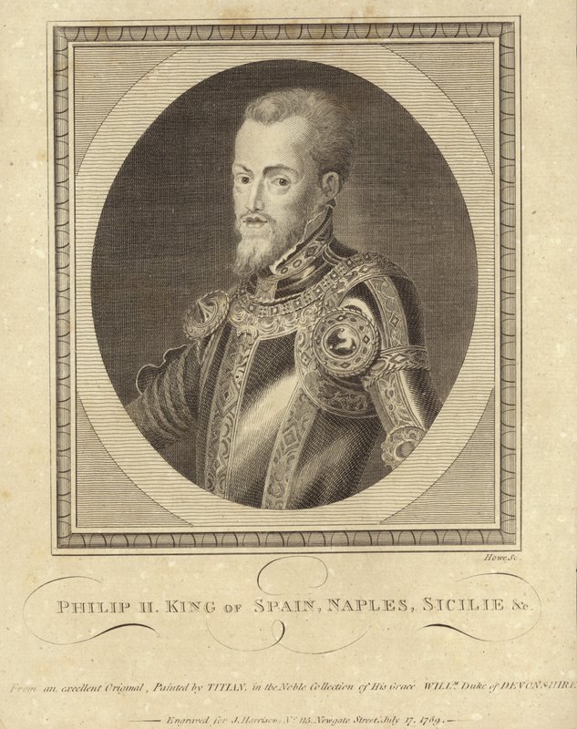 Španělský král Filip II od Tiziano Vecelli