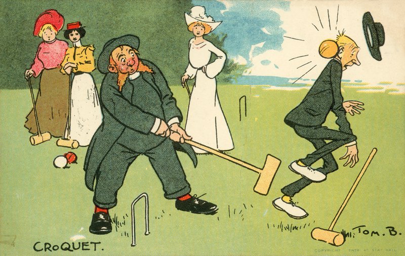 kroket (chromolitho) od Tom Browne