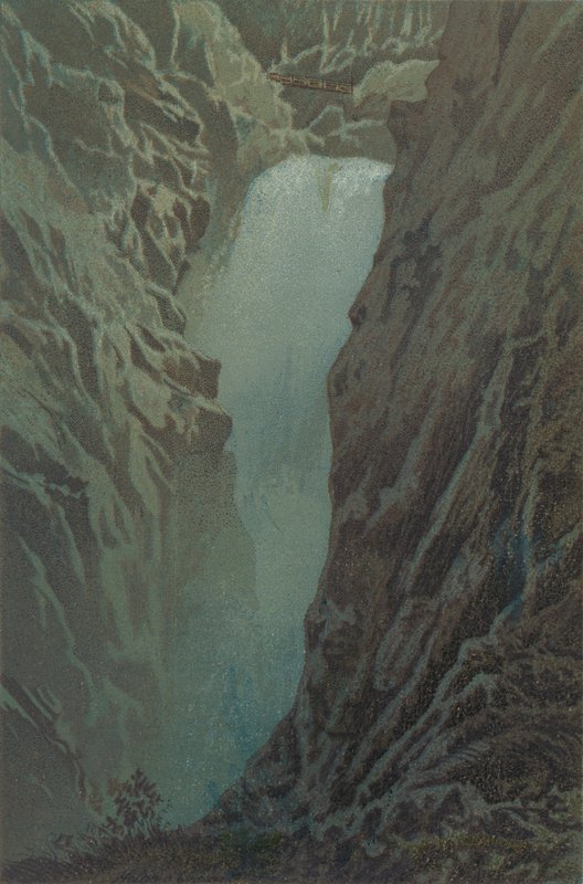 Fall of the Handeck by Moonlight od Unbekannt Unbekannt