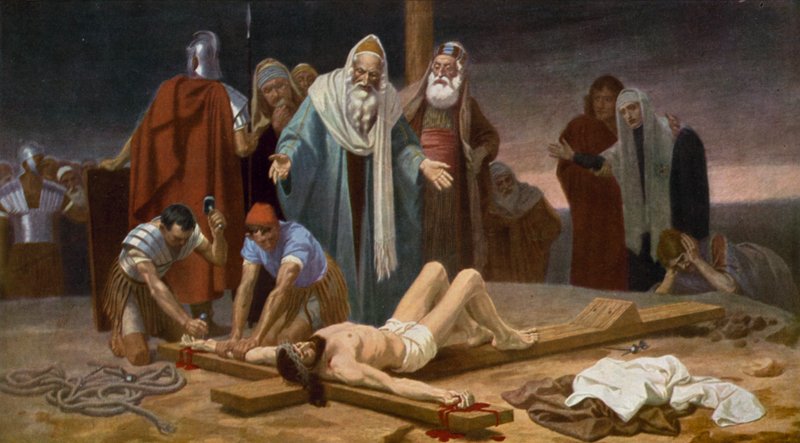 Ježíš je přibit na kříž od Unbekannt Unbekannt