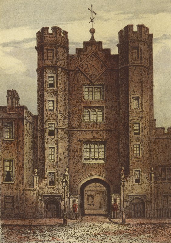 Brána, Palác svatého Jakuba (chromolitho) od Waldo Sargeant