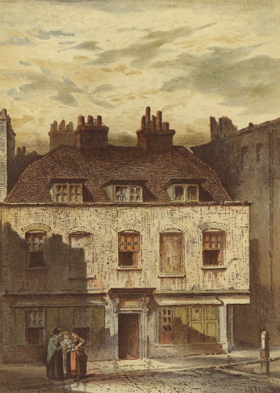 Staré domy, Dyott Street, Bloomsbury (chromolitho) od Waldo Sargeant