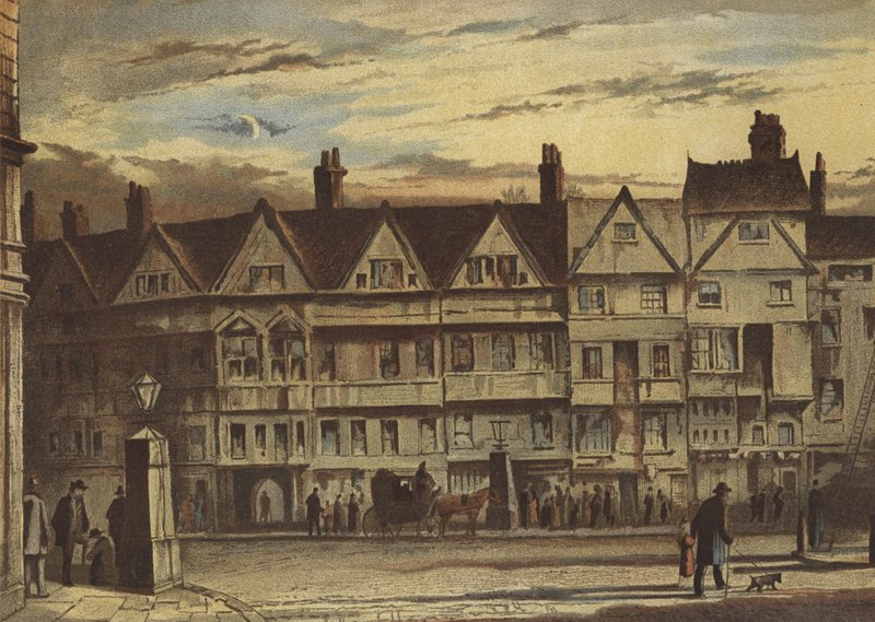 Staré domy, Holborn Bars (chromolitho) od Waldo Sargeant
