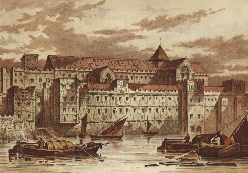 Savoy Palace, Strand (chromolitho) od Waldo Sargeant