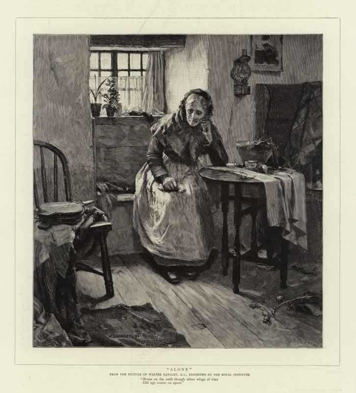 Sám od Walter Langley