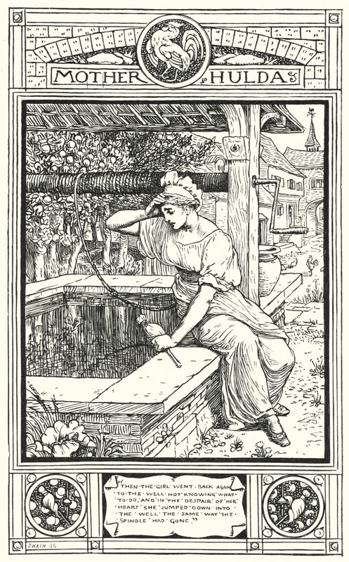 Matka Hulda (rytina) od Walter (after) Crane