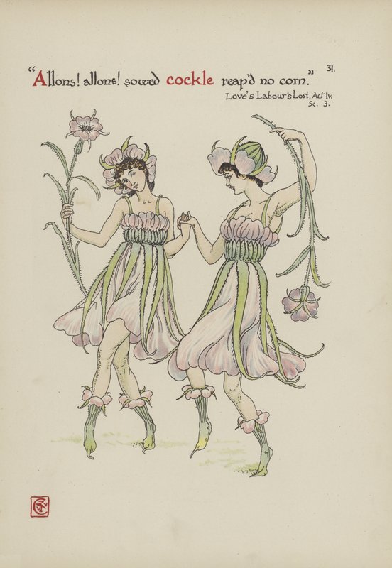 Květiny ze Shakespearovy zahrady od Walter Crane