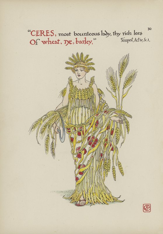 Květiny ze Shakespearovy zahrady od Walter Crane