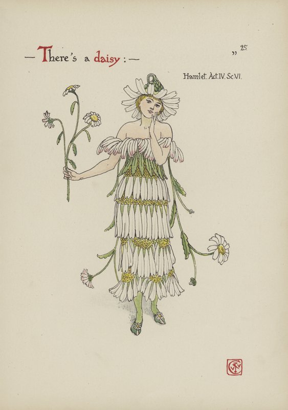 Květiny ze Shakespearovy zahrady od Walter Crane