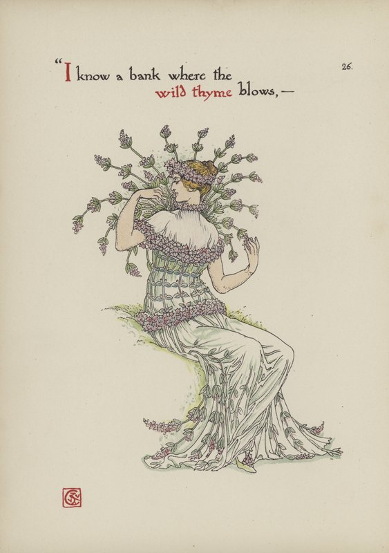 Květiny ze Shakespearovy zahrady od Walter Crane