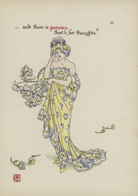 Květiny ze Shakespearovy zahrady od Walter Crane