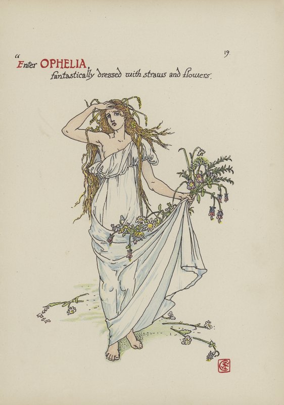 Květiny ze Shakespearovy zahrady od Walter Crane