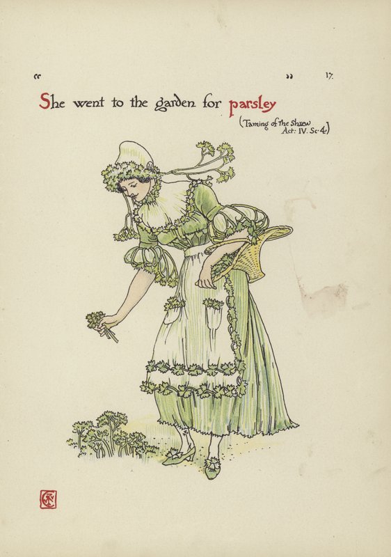 Květiny ze Shakespearovy zahrady od Walter Crane