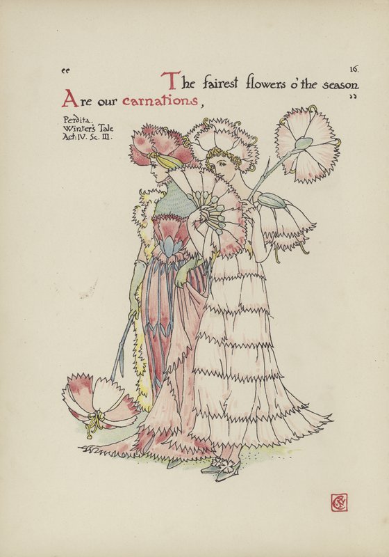 Květiny ze Shakespearovy zahrady od Walter Crane