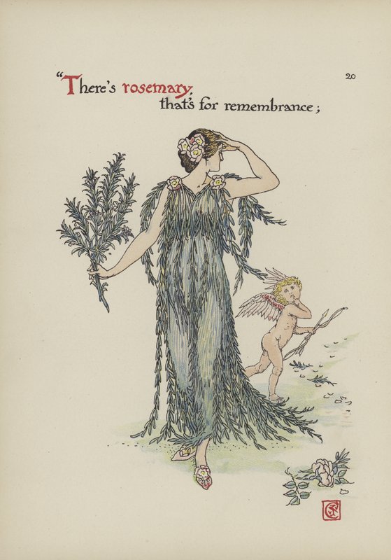 Květiny ze Shakespearovy zahrady od Walter Crane