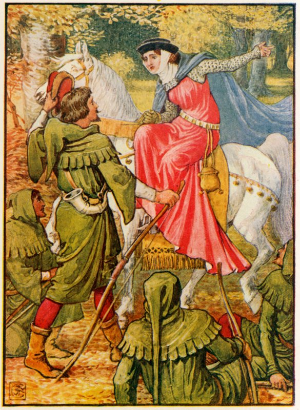 Robin Hood a dáma od Walter Crane