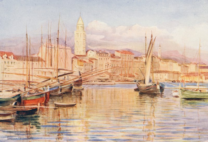 Spalato (barevná litografie) od Walter Frederick Roofe Tyndale