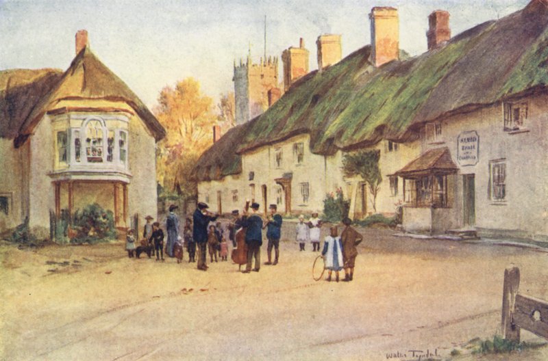 Wessex: Puddletown (barevná litografie) od Walter Frederick Roofe Tyndale