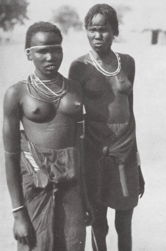 Domorodá dívka ze střední Afriky (čb fotografie) od Walter Mittelholzer