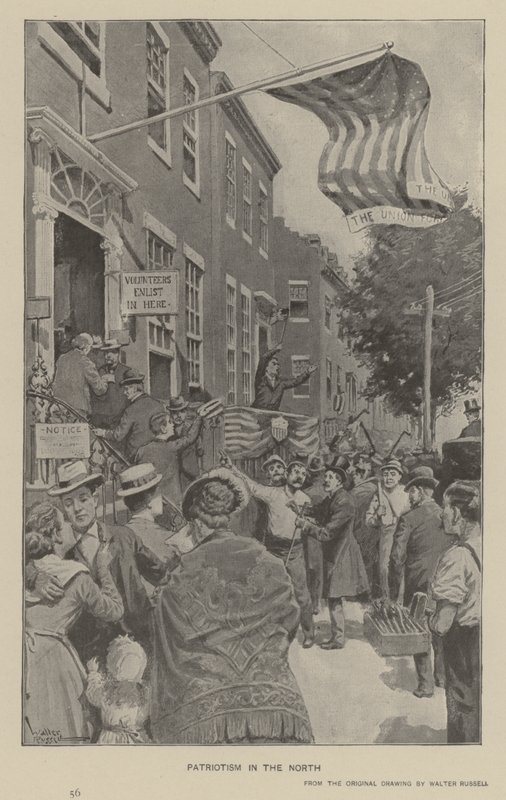 Patriotismus na severu (litho) od Walter Russell