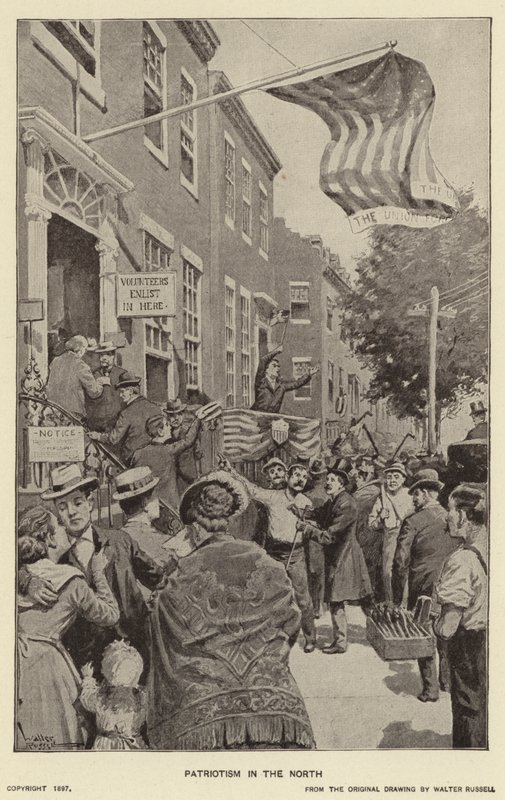 Patriotismus na severu (litho) od Walter Russell