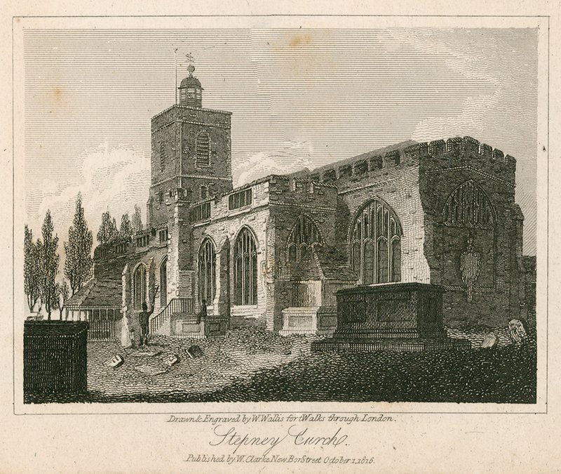 Stepney Church, Londýn od Walter Wallis