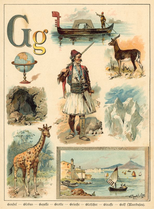 písmeno G (chromolitho) od Walter Zweigle