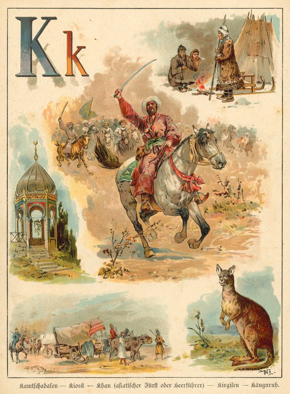 Písmeno K (chromolitho) od Walter Zweigle