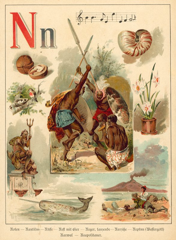 Písmeno N (chromolitho) od Walter Zweigle