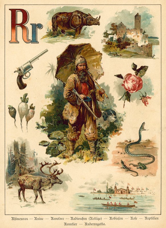 písmeno R (chromolitho) od Walter Zweigle