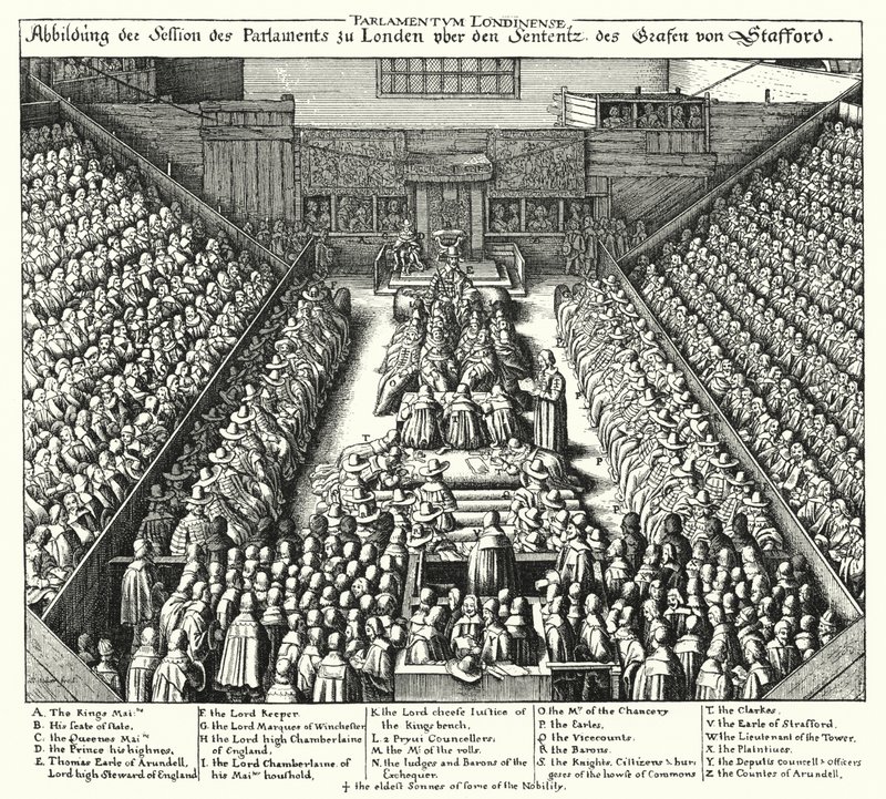 Soud s Thomasem Wentworthem od Wenceslaus (after) Hollar
