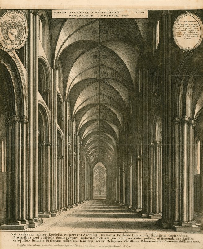 Katedrála svatého Pavla, Londýn od Wenceslaus Hollar