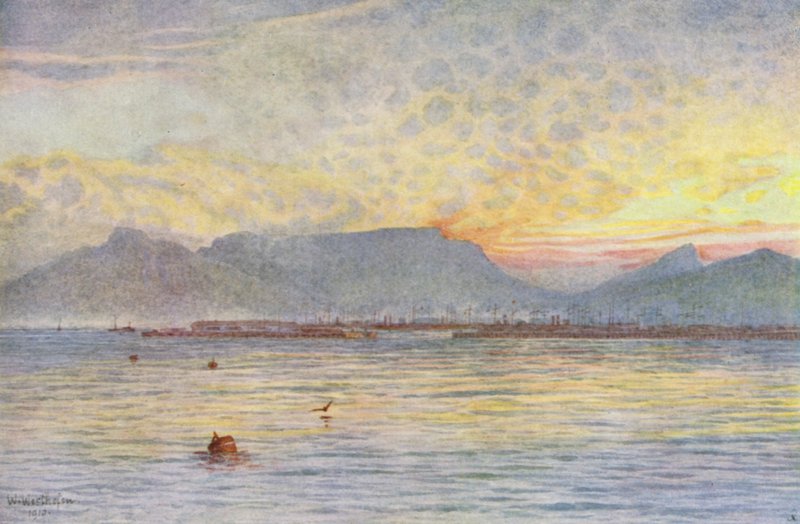 Kapské Město ze Stolové zátoky (barevná litografie) od Wilhelm Westhofen
