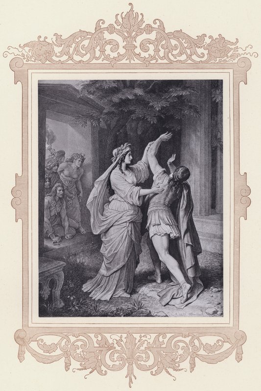Ifigenie, Ifigenie na Tauris (litho) od Wilhelm von (after) Kaulbach