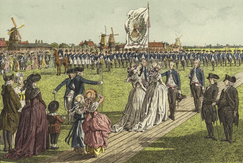 Obřad praporu, 1786 od Willem II Steelink