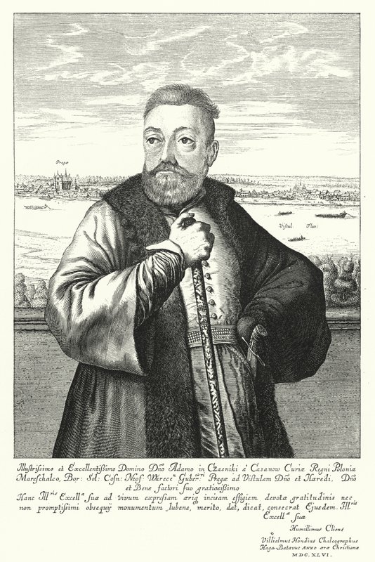Adam Kazanowski, polsko-litevský šlechtic (rytina) od Willem (c.1597 1660) Hondius