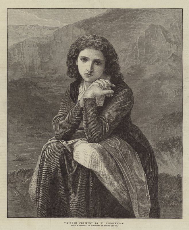 Mignon zamyšlený od William Adolphe Bouguereau