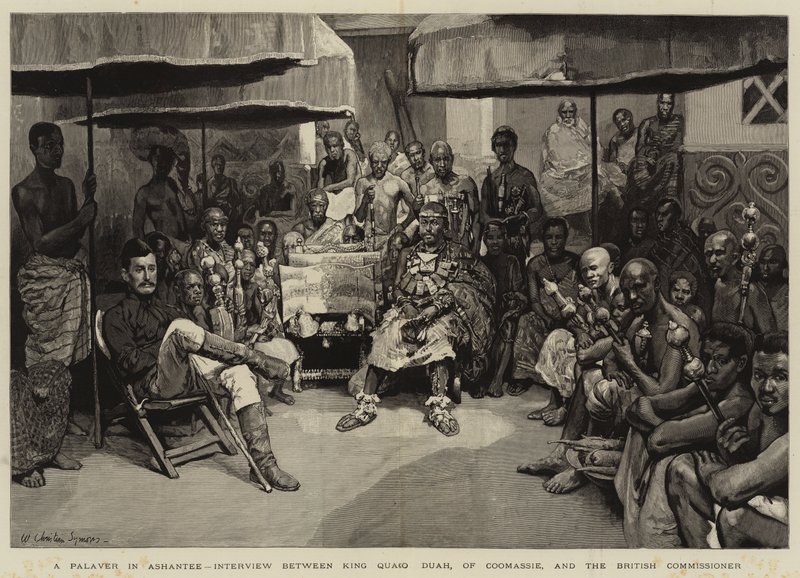 A Palaver v Ashantee, rozhovor mezi králem Quaco Duahem z Coomassie a britským komisařem od William Christian Symons